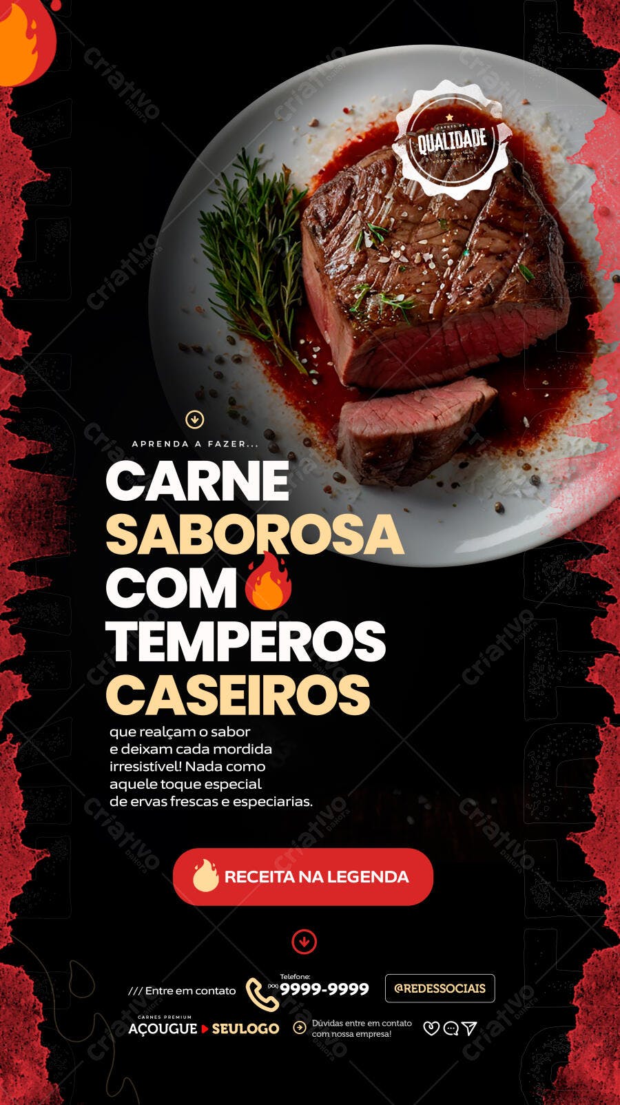 Flyer Churrasco PSD Editável