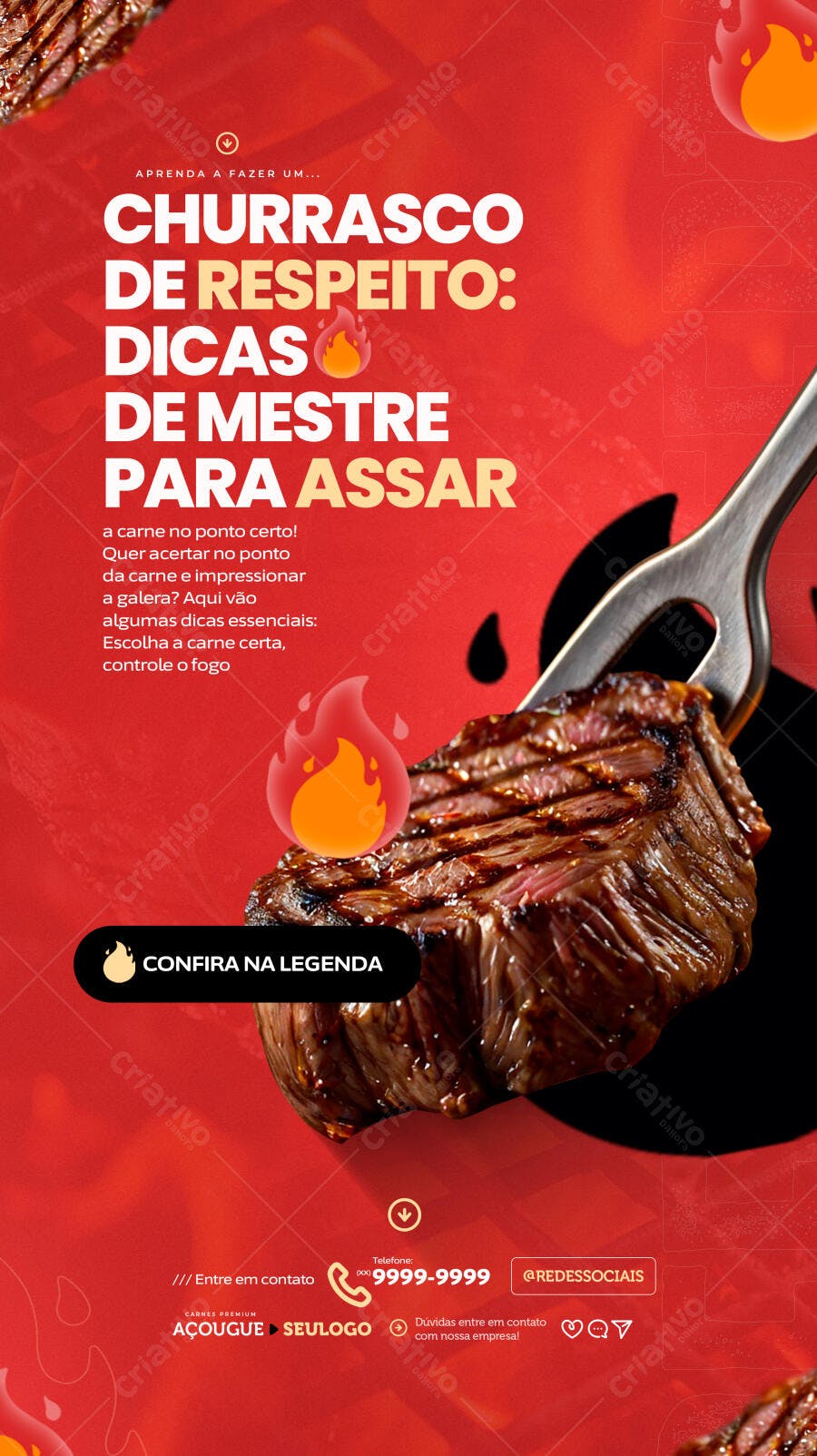 Flyer Churrasco Dia dos Pais PSD Editável