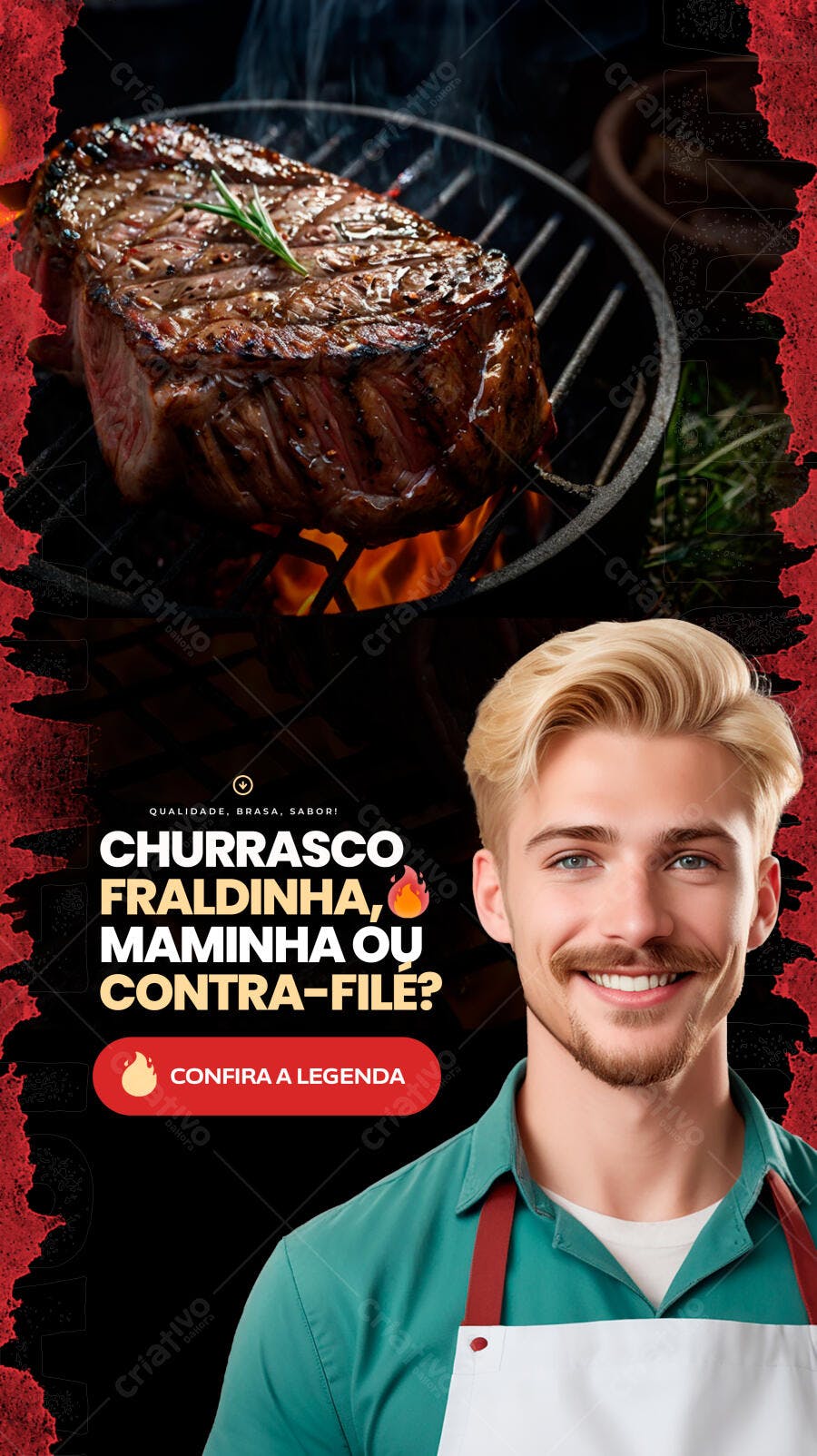 Post para Churrasco PSD Editável