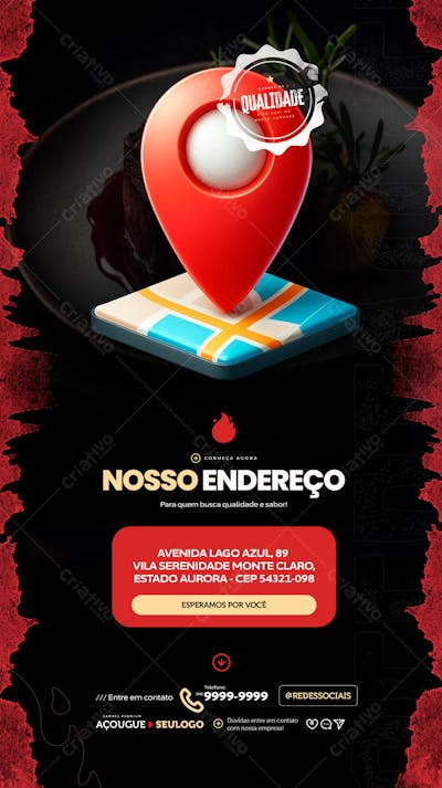 Procurando um açougue, conheça agora nosso endereço