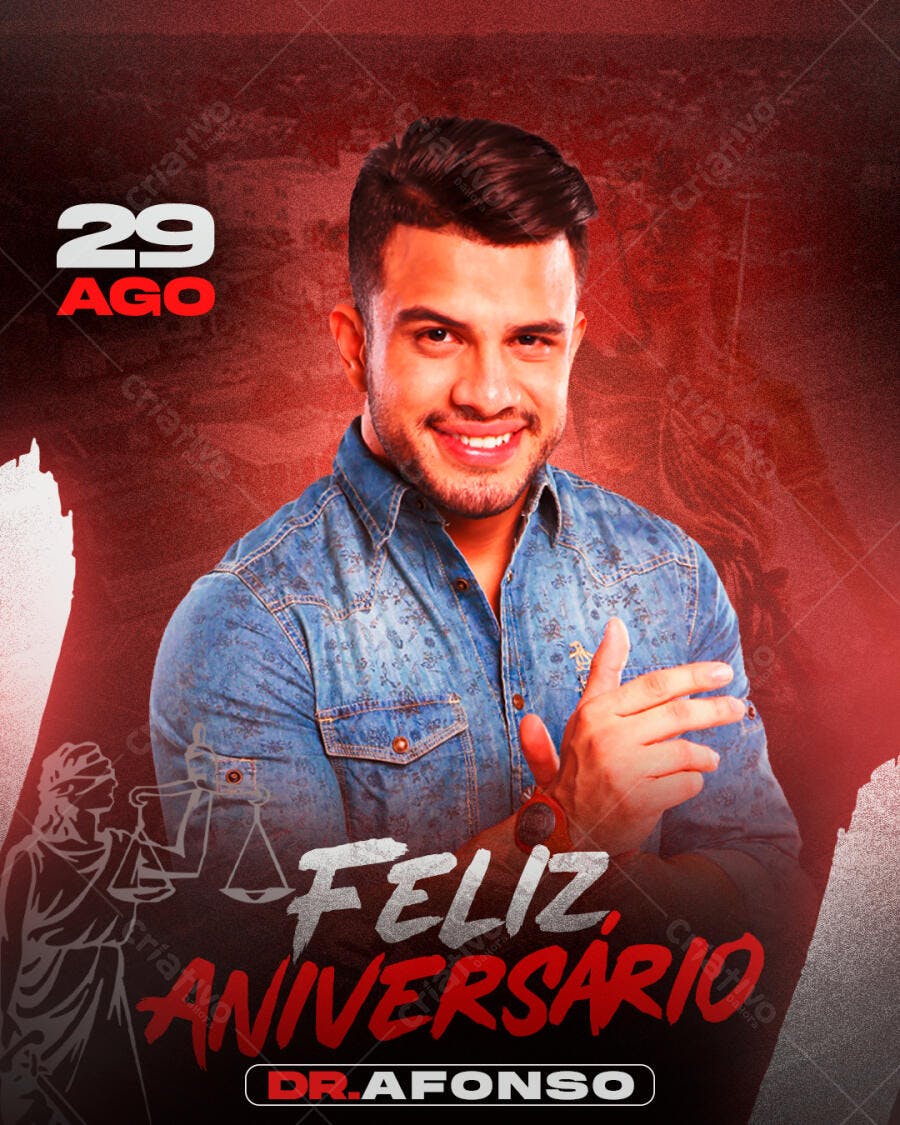 Flyer Aniversário 29 de Agosto PSD Editável