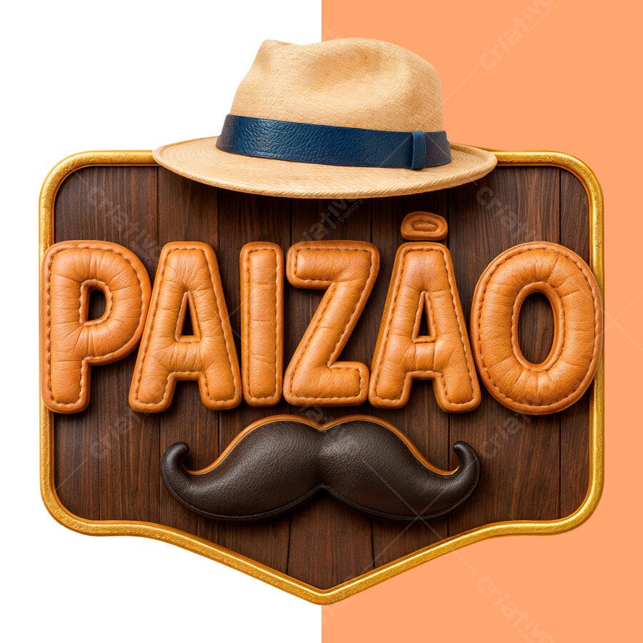 Placa Dia dos Pais Paizão PSD Editável