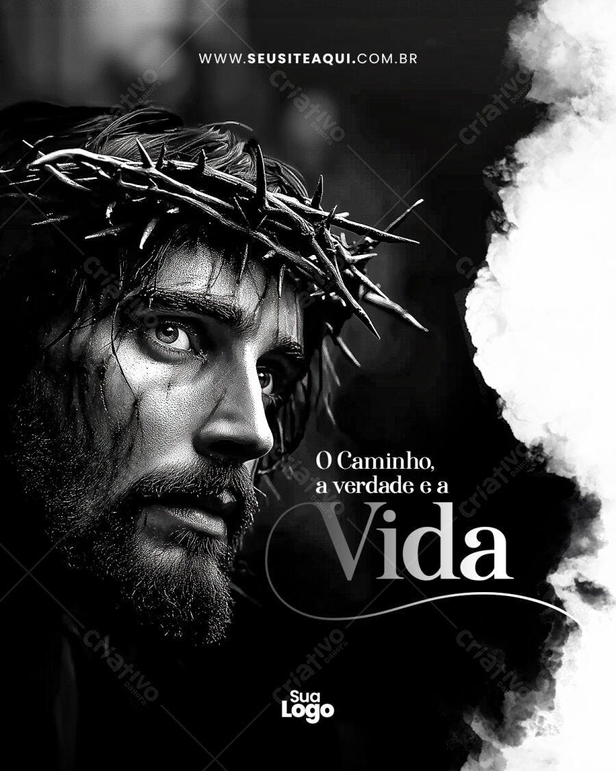 Flyer Religioso Semana Santa PSD Editável