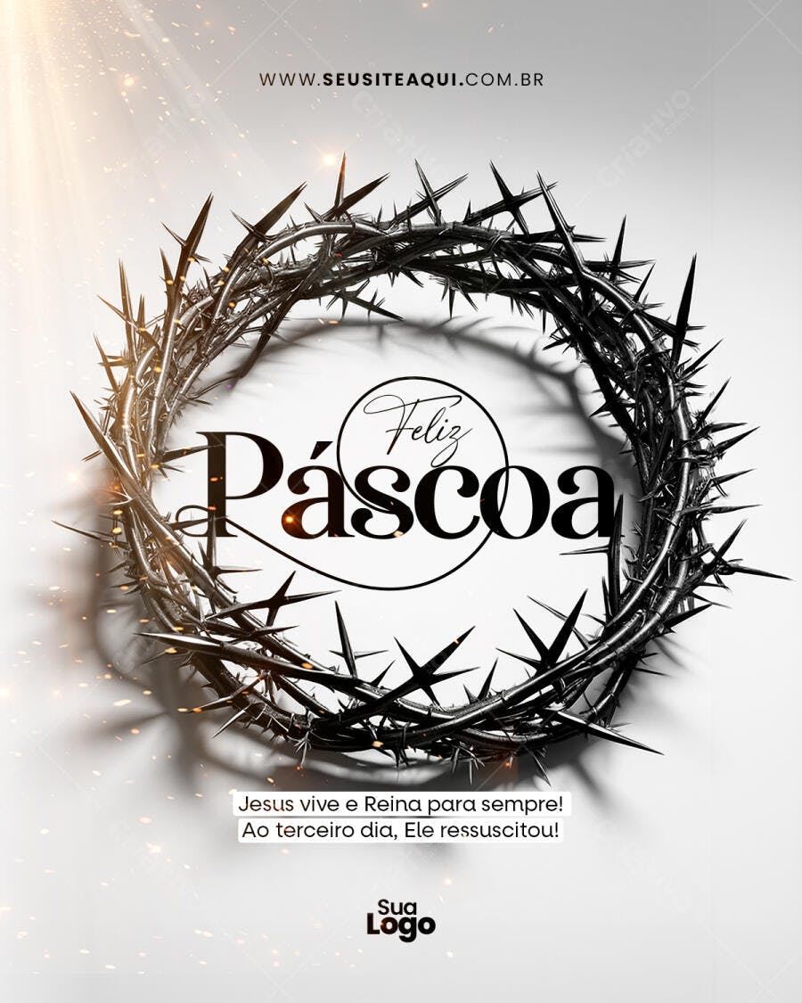 Flyer Páscoa PSD Editável