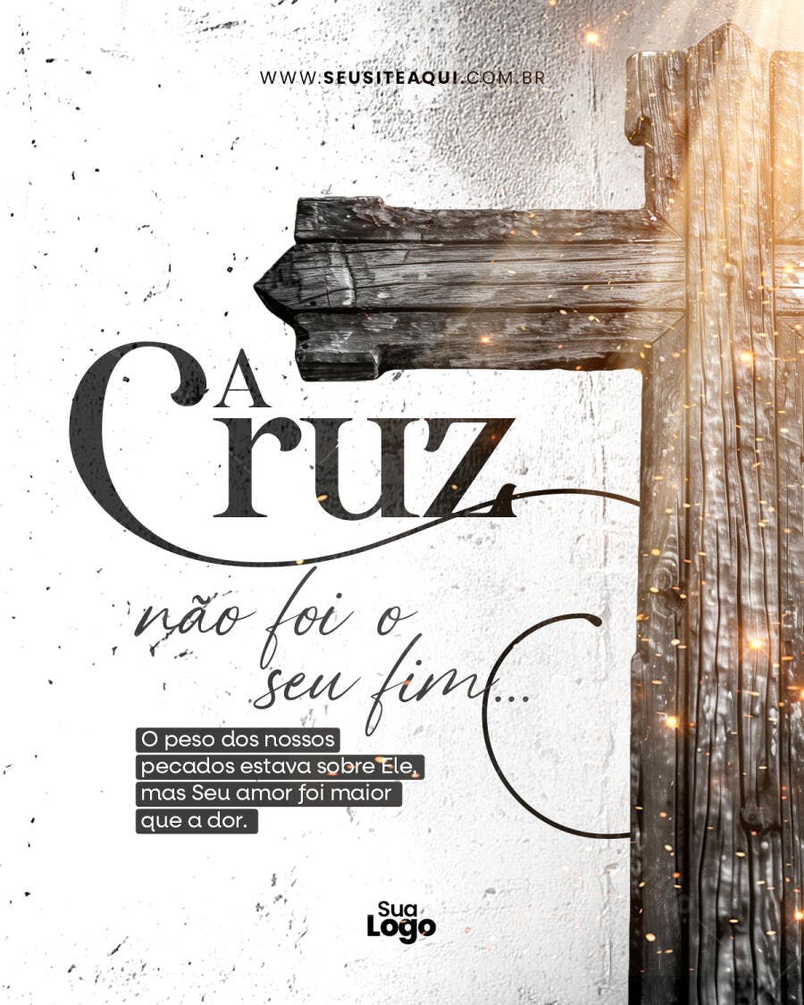Flyer Páscoa Cristã PSD Editável