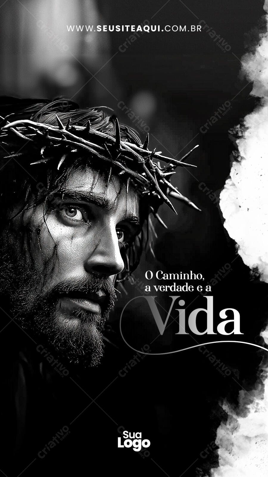 Flyer Religioso Semana Santa PSD Editável