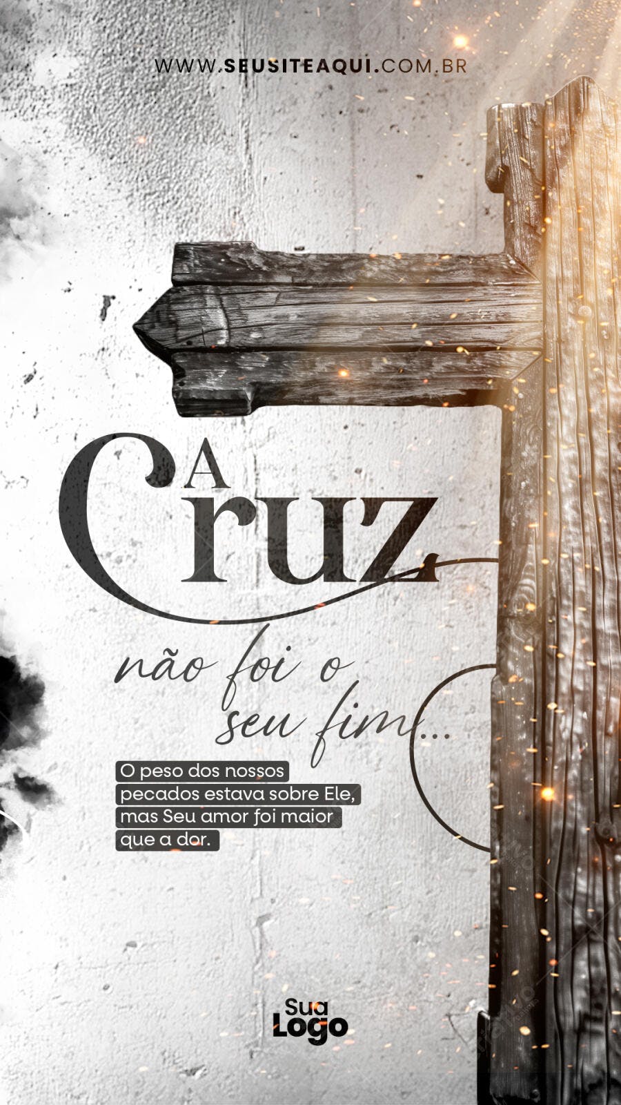 Flyer Páscoa Cristã PSD Editável