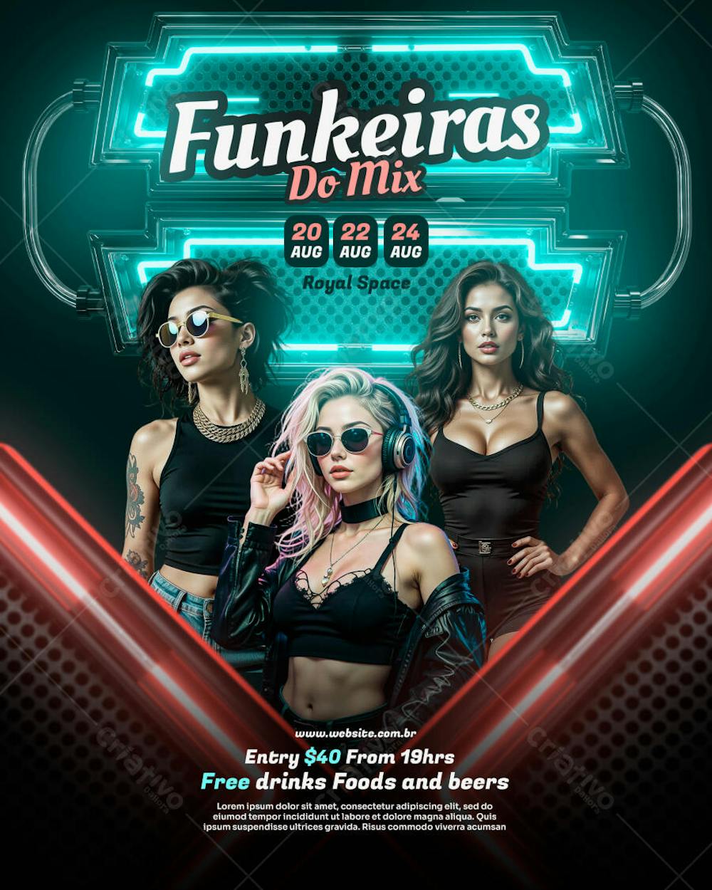 Template de flyer de eventos Editável