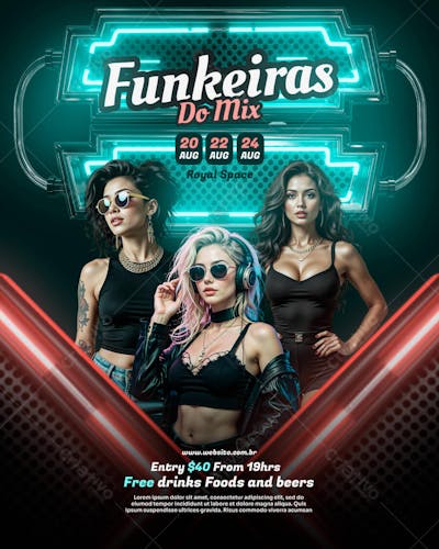Template de flyer de eventos Editável