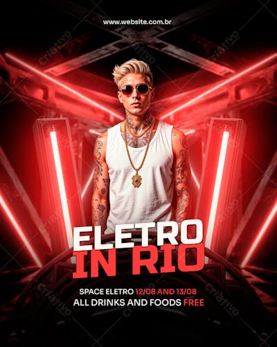 Template de flyer de eventos Editável