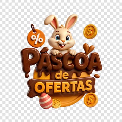 Selo 3d páscoa de ofertas PNG TRANSPARENTE (1)