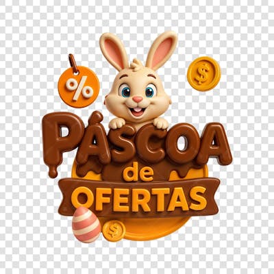 Selo 3d páscoa de ofertas PNG TRANSPARENTE (2)