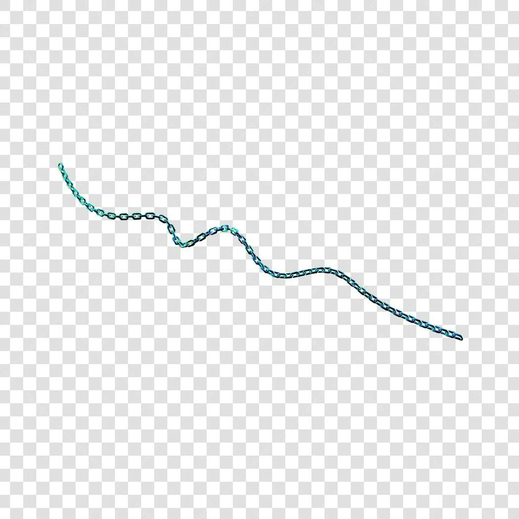Elemento decorativo corrente PNG com fundo transparente
