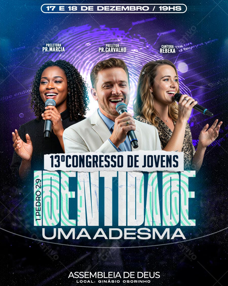 Flyer 13º Congresso de Jovens PSD Editável