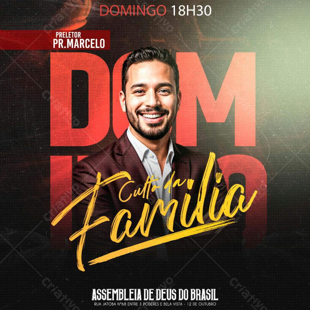PSD FLYER CULTO DA FAMÍLIA