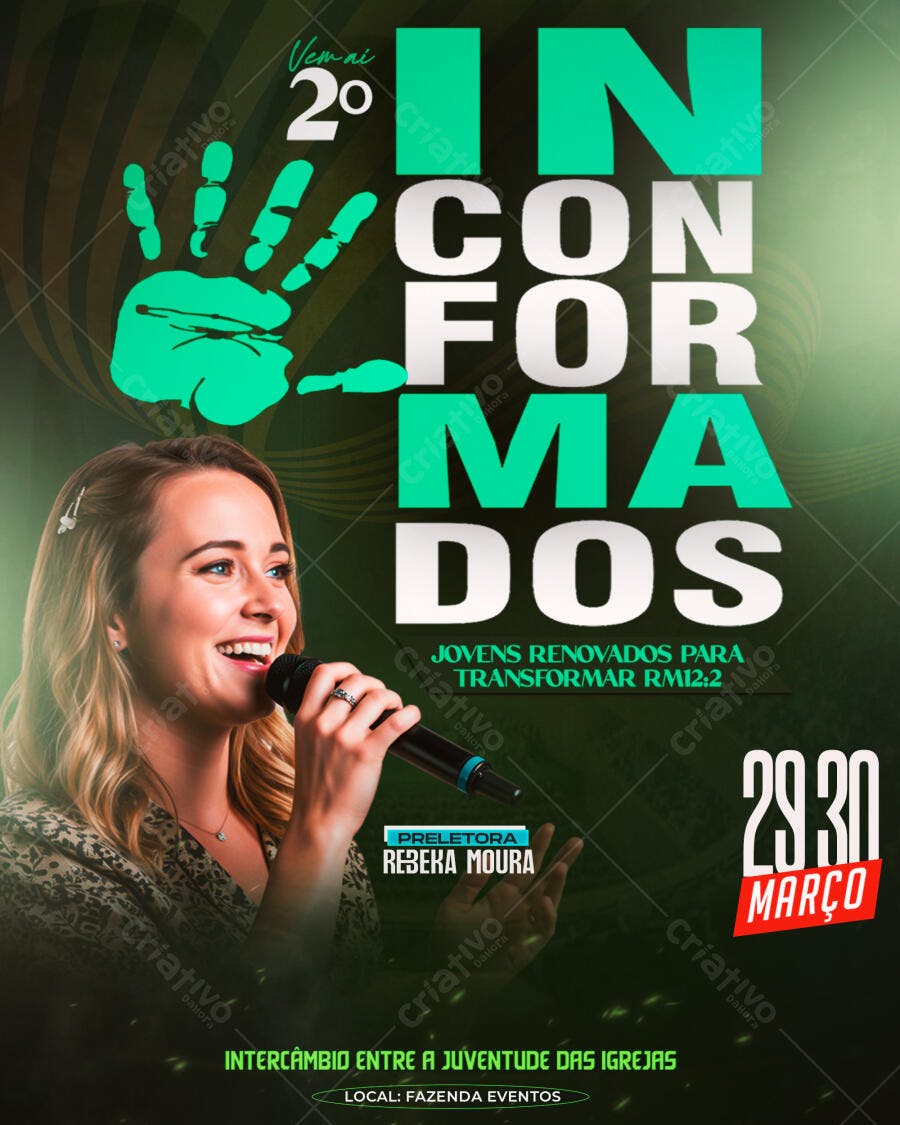 Flyer para Evento Jovem Renovados PSD Editável