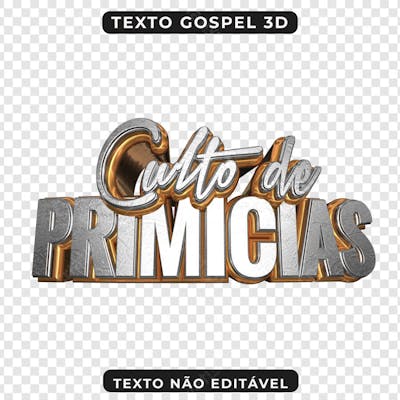 SELO 3D PSD FLYER CULTO DE PRIMICIAS