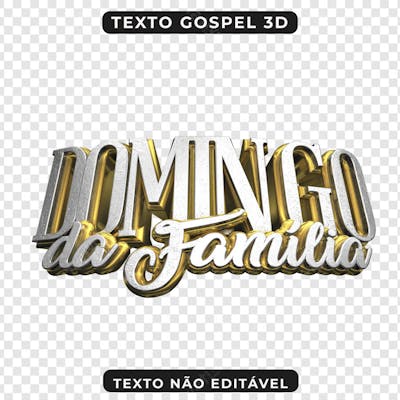 SELO 3D PSD FLYER DOMIGO DA FAMÍLIA