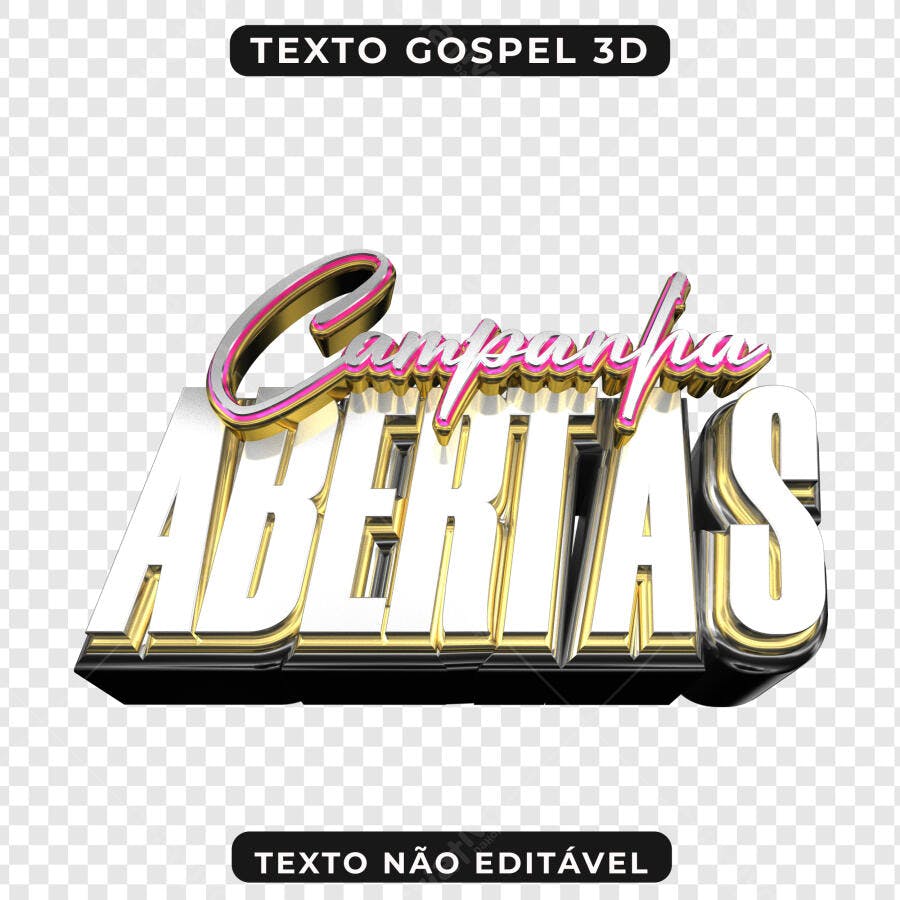 Selo 3D Promocional dourado e branco