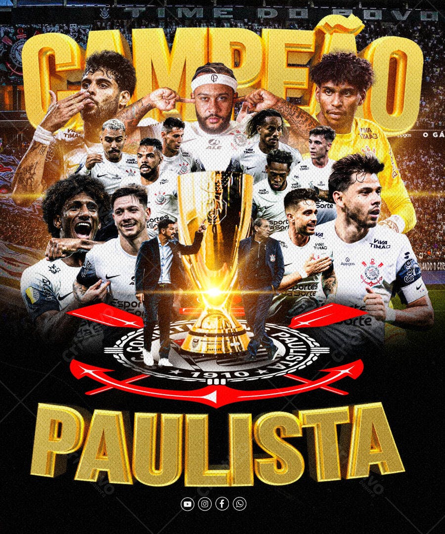 Poster Campeonato Paulista PSD Editável