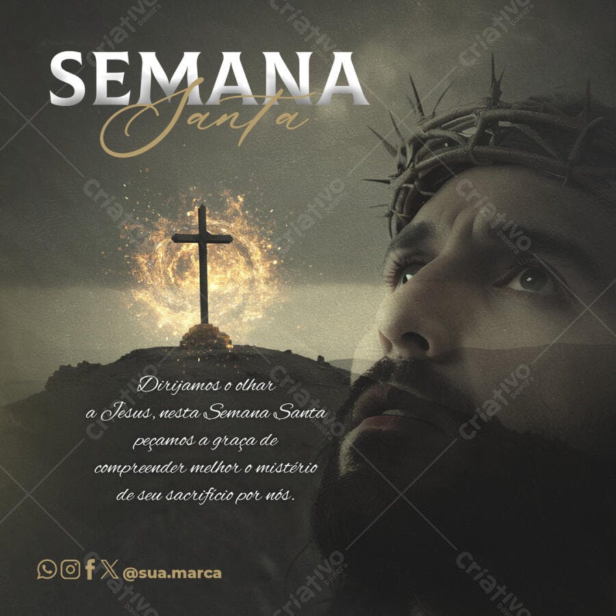 Flyer Semana Santa PSD Editável