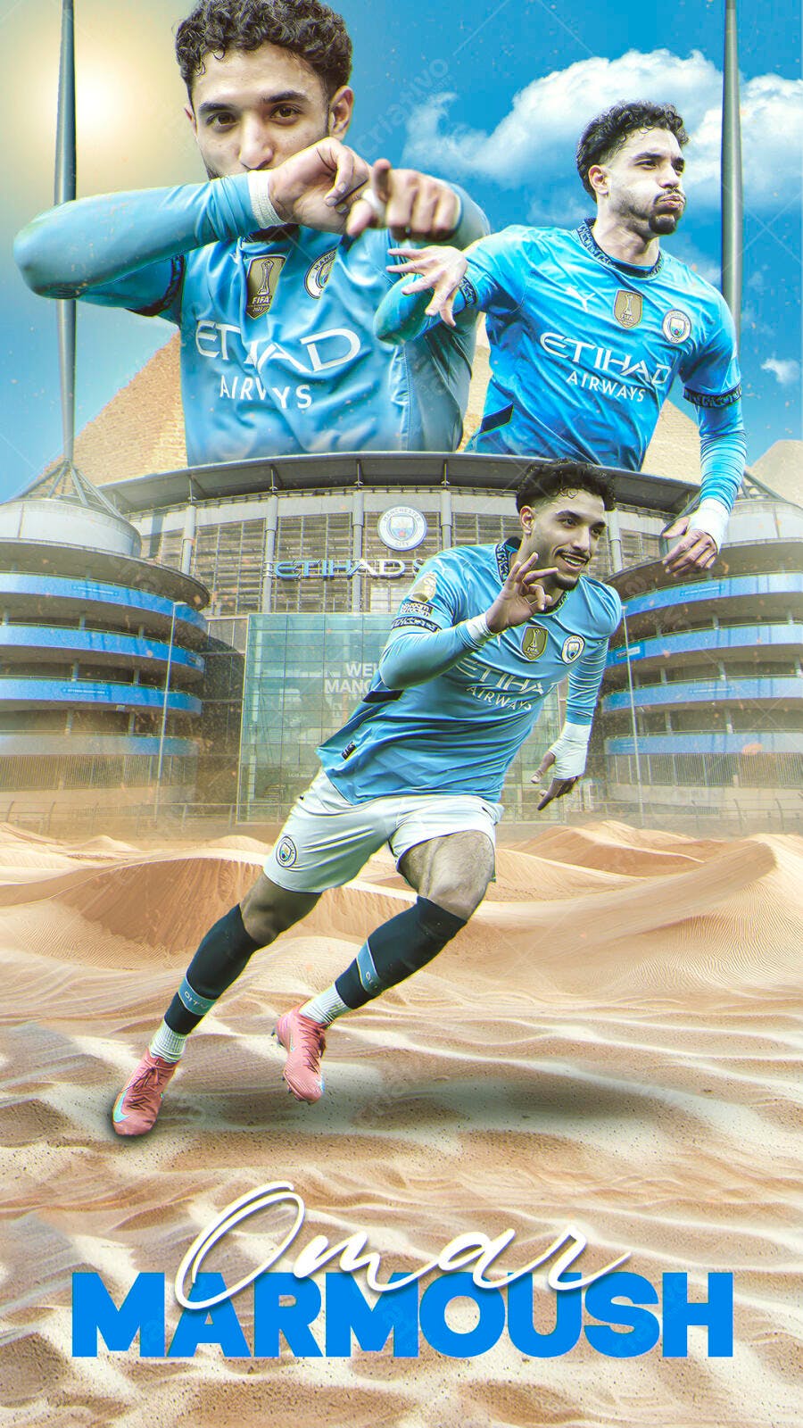 Poster Jogador Futebol PSD Editável