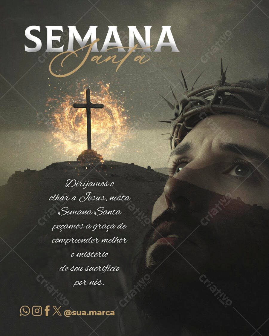 Flyer Semana Santa PSD Editável