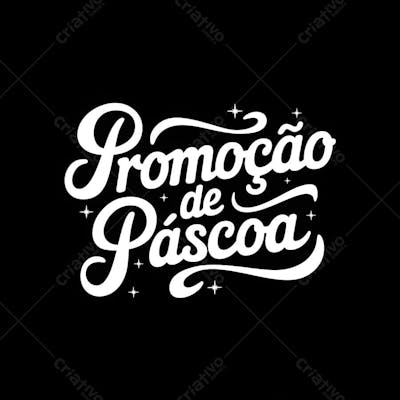 Título Promoção de Páscoa em Vetorização