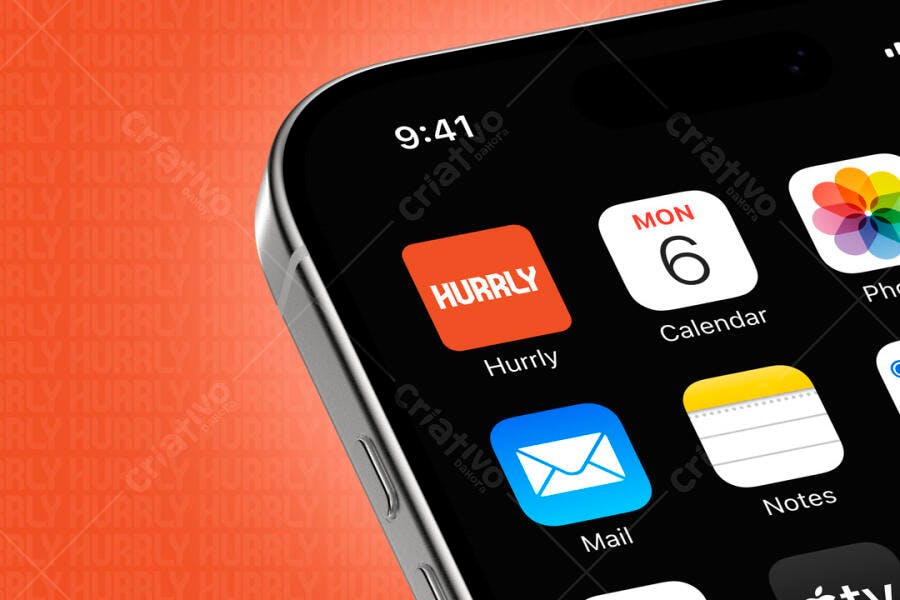 Mockup Realista de Smartphone com Tela de Aplicativos