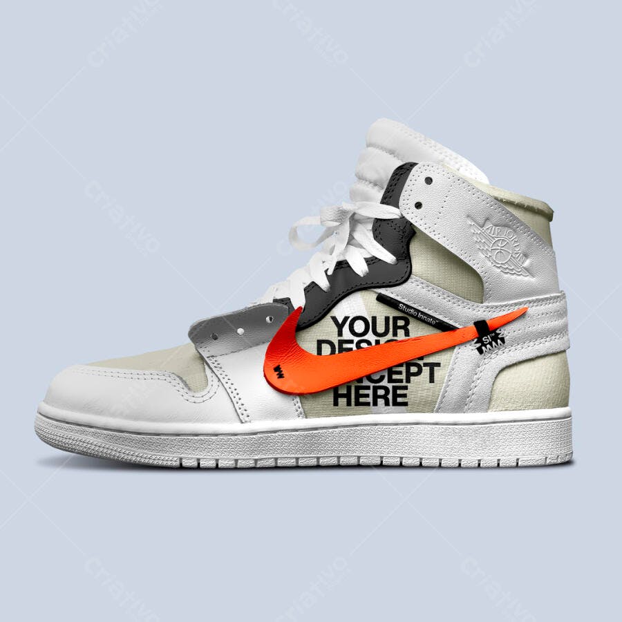 Mockup de Tênis Air Jordan 1 High - Estilo Streetwear