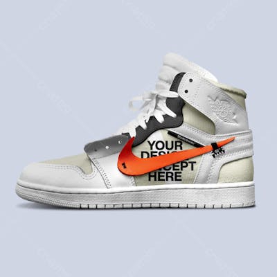 Nike Air Jordan 1 shoes sneaker psd Editabl