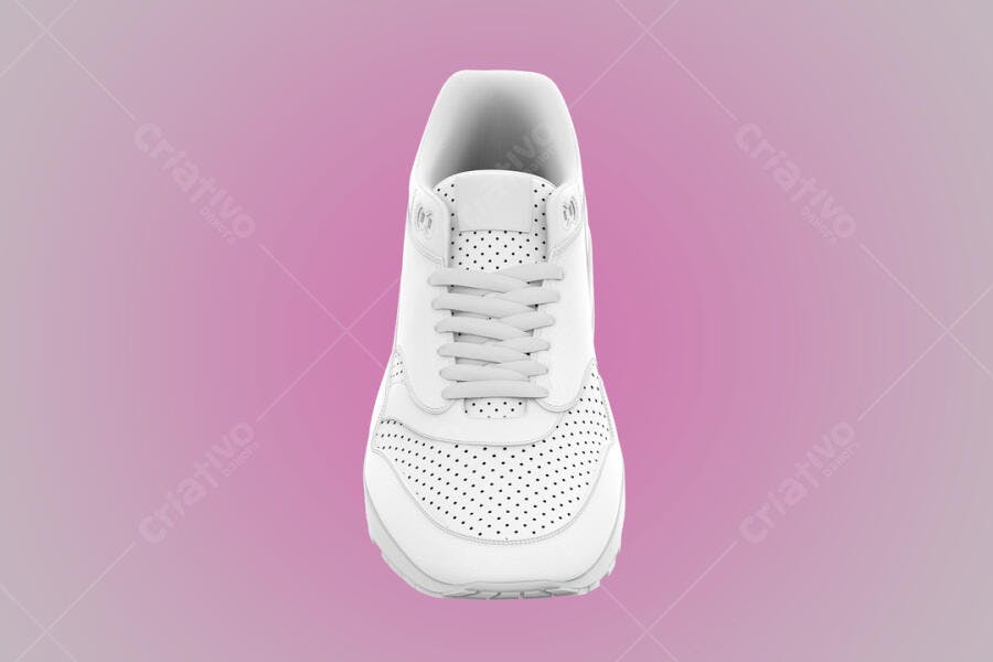 Mockup de Tênis Branco Minimalista