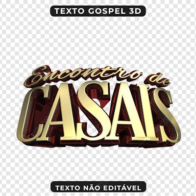 SELO 3D PSD ENCONTRO DE CASAIS