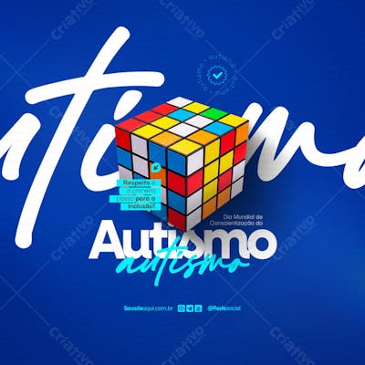 Dia Mundial de Conscientização do Autismo 2 de Abril Social Media PSD Editável (12)