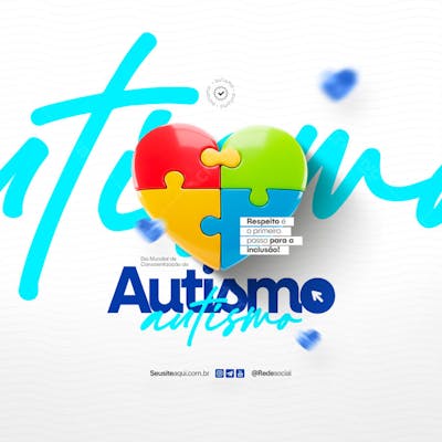 Dia Mundial de Conscientização do Autismo 2 de Abril Social Media PSD Editável (11)
