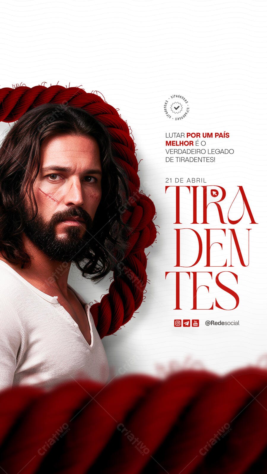Flyer 21 de Abril - Dia de Tiradentes PSD Editável