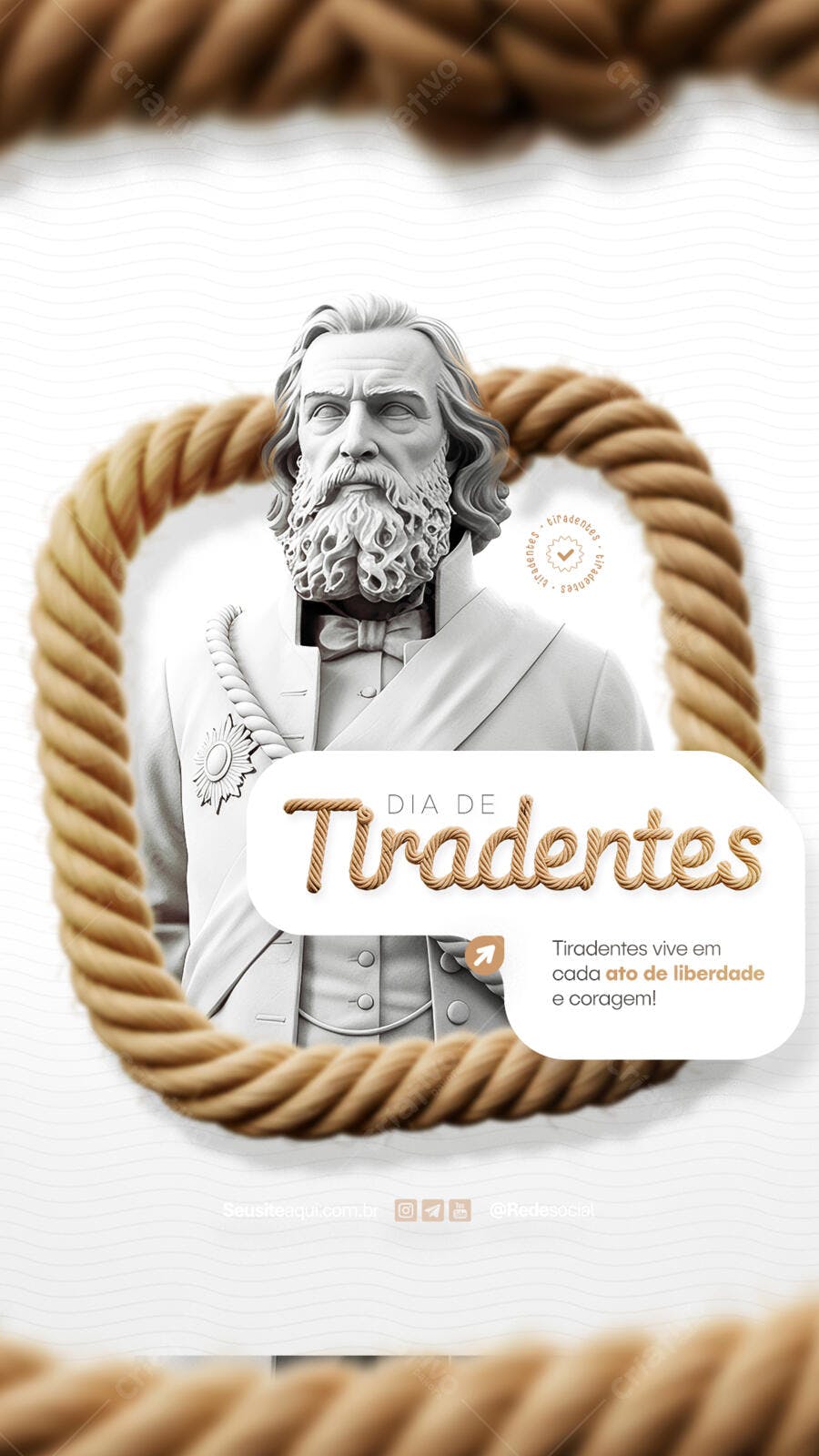 Flyer Dia de Tiradentes PSD Editável