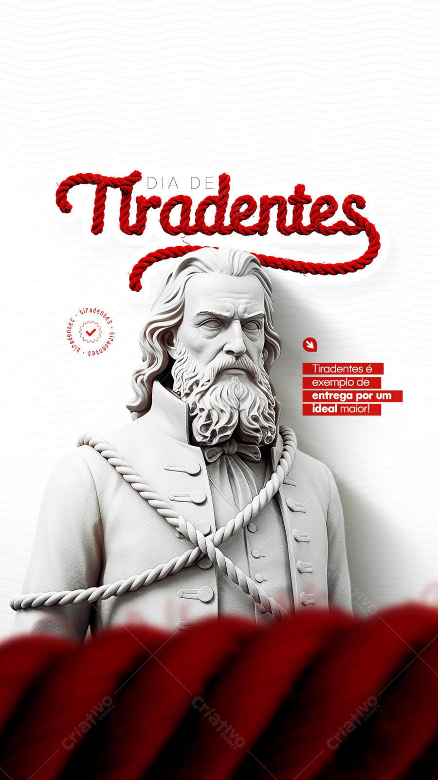 Arte para o Dia de Tiradentes PSD Editável