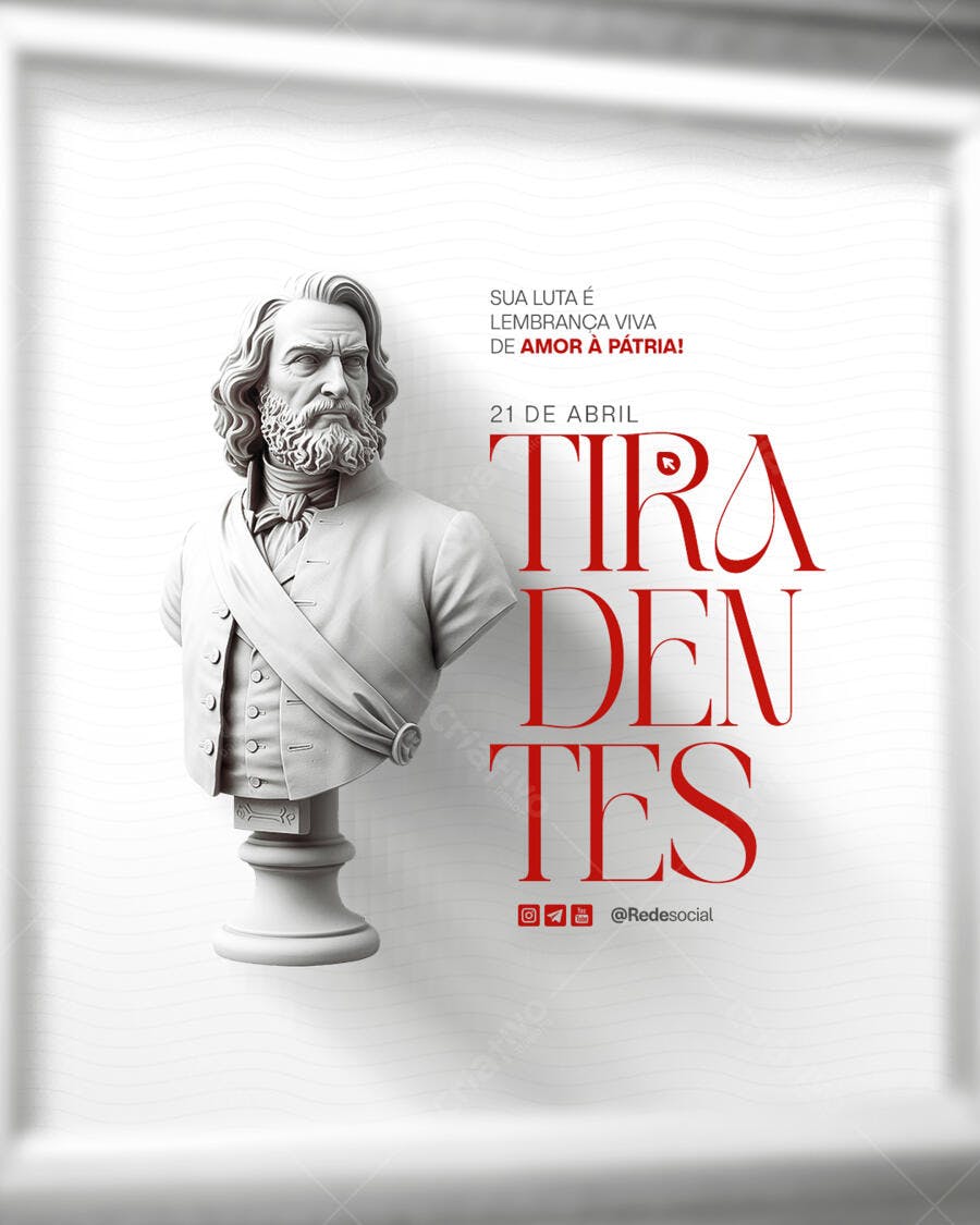Flyer 21 de Abril Tiradentes PSD Editável