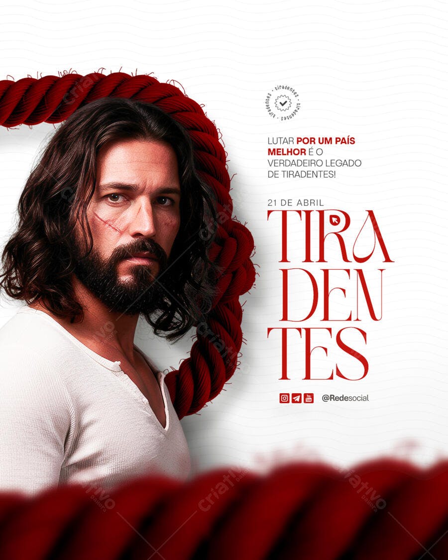 Flyer Dia de Tiradentes PSD Editável
