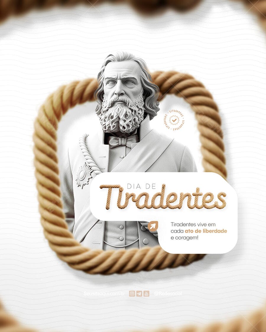 Postagem Dia de Tiradentes PSD Editável