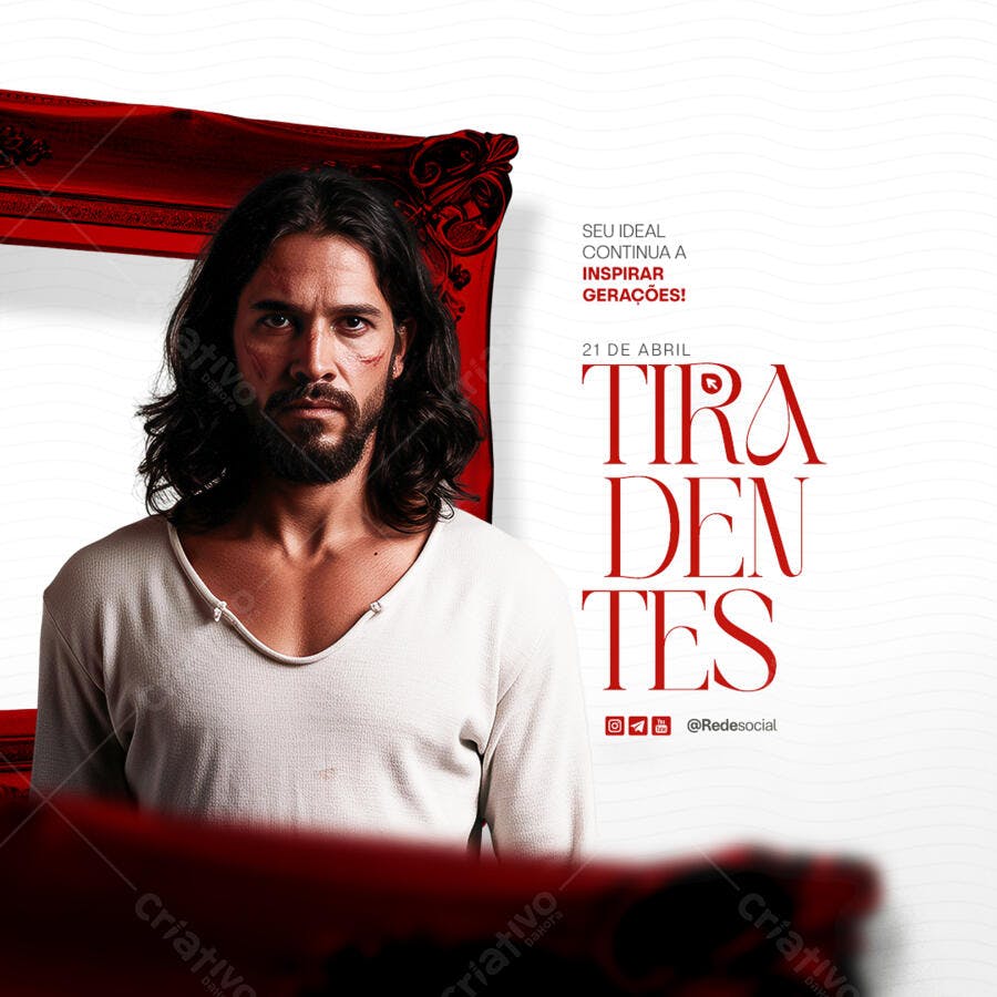 Poster Dia de Tiradentes PSD Editável