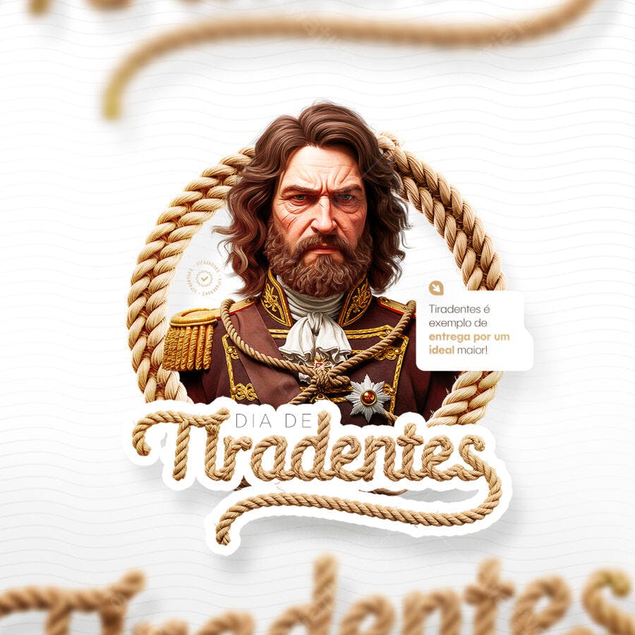 Arte para Dia de Tiradentes PSD Editável