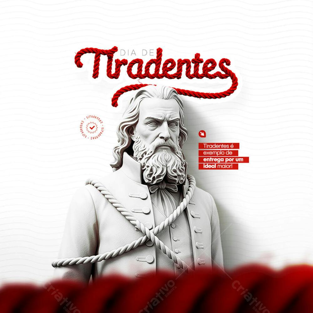 Dia de Tiradentes  21 de Abril Dia da Inconfidência Mineira Social Media PSD Editável (18)