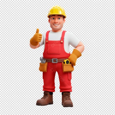 Personagem trabalhador Cartoon PNG Joia
