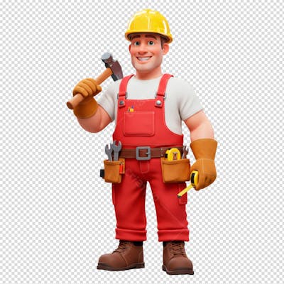 Personagem trabalhador PNG Cartoon