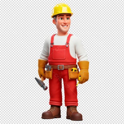 Personagem trabalhador Cartoon PNG