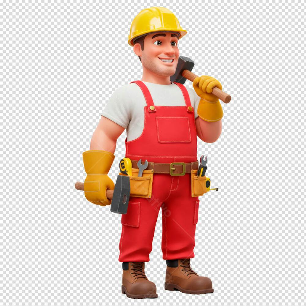 Personagem trabalhador Cartoon PNG