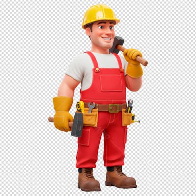 Personagem trabalhador Cartoon PNG