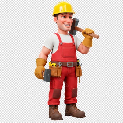 Personagem trabalhador PNG